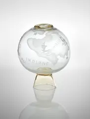 Ernesto Puppo, Rare vase, circa 1936, Engraved hand-blown glass