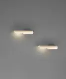 Pair of adjustable wall lights, model no. 211 by Gino Sarfatti, circa 1955, Painted aluminium, painted brass, acrylic, sold Sep 2017