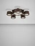 Studio B.B.P.R., Rare ceiling light, model no. 2045, with one 3055/25 and five 3055/12 shades
