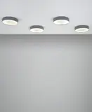 Set of four ceiling lights, model no. 3005-50/PX by Gino Sarfatti, circa 1953, Painted aluminium, acrylic, sold Sep 2017