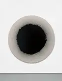Latifa Echakhch, Tambour 88, 2013, black Indian ink on canvas