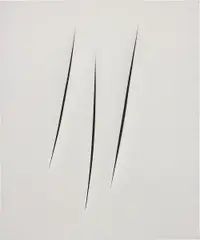 Lucio Fontana, Concetto Spaziale, Attese, 1965, waterpaint on canvas