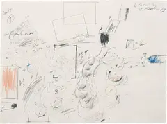 Cy Twombly, Untitled (St. Maartin), 1969, pencil, coloured pencil and pastel on paper
