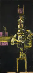 Graham Sutherland, Hydrant with Black Ground, 1954, oil on canvas