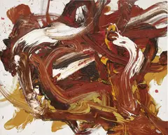Zuisouhen by Kazuo Shiraga, 1986, oil on canvas, sold Feb 2016