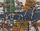 Fernand Léger, La Maison Jaune et L'Arbre Vert, 1952, oil on canvas