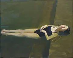Liu Xiaodong, Relaxing in Water, 1999, oil on canvas