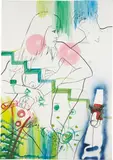 Sigmar Polke, Untitled, 1973, ink, acrylic, and watercolor on paper