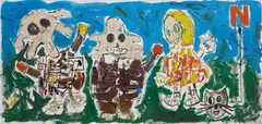 Untitled by André Butzer, 2006, oil on canvas, sold Feb 2016
