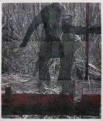 Justin Matherly, Untitled, 2012, inkjet monoprint, sprayed with UV