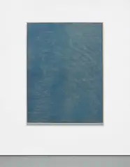 Hugh Scott-Douglas, Untitled, 2011, cyanotype on linen, in artist's frame