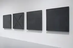 Theaster Gates, Four Square, 2011, silica black concrete, pulverized glass, steel