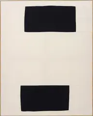 Untitled by Ethan Cook, 2013, hand woven cotton canvas and cotton canvas, in artist's frame, sold Feb 2016