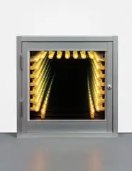 Sendero Luminoso by Iván Navarro, 2007, light bulbs, aluminium, mirror, sold Feb 2016