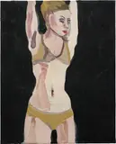 Chantal Joffe, Brunette in a Gold Bikini, 2009, oil on linen
