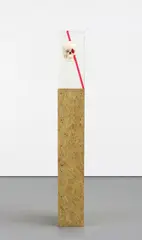 Return to Heaven by Matthew Day Jackson, 2009, rapid prototype skull, plexiglass, lucite on wood, sold Feb 2016