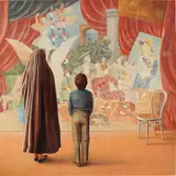 Y.Z. Kami, Nane and Kami in front of Picasso's Parade, 1982-3, oil on canvas