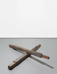 Untitled (Cross Beams) by Bruce Nauman, 1987, iron, sold Feb 2016