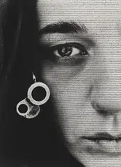 Shirin Neshat, Speechless, 1996, photographic gelatin print, silver salts on poly-coated paper, ink writing on the reverse