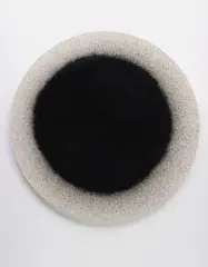 Latifa Echakhch, Tambour 124', 2012, black Indian ink on canvas