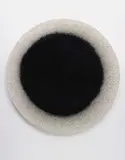 Latifa Echakhch, Tambour 124', 2012, black Indian ink on canvas