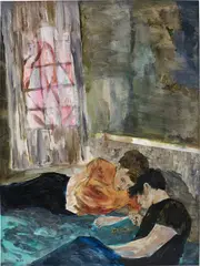 Hernan Bas, How Charming, 2004, acrylic, gouache, and water-based oil on paper