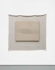 N. Dash, Groundings (7), 2012, adobe, jute, linen, wood, in two parts