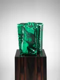 Anselm Reyle, Untitled, 2008, bronze, chrome enamel varnish and artist's makassa wood veneer plinth