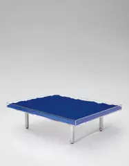 Table Bleue by Yves Klein, designed 1961, IKB pigment, glass, Plexiglas, steel, wood, sold Apr 2016
