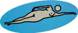 Christine Swimming by Julian Opie, 2008, silkscreen on painted board, sold Apr 2016
