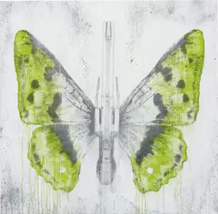 344 by Ludo, 2014, acrylic and ink on canvas, offered Apr 2016