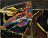 Ganna Kryvolap, Ribbons, 2015, oil and ribbon on canvas