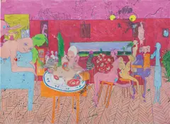 Dasha Shishkin, Survival Takes a Good Memory, 2012, acrylic and pastel on mylar