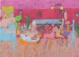 Dasha Shishkin, Survival Takes a Good Memory, 2012, acrylic and pastel on mylar