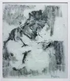 Anna Valieva, Madonna with Child, 2015, enamel and sintepon, in an artist's frame