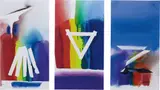 Paul Jenkins, Triptychon: Prism Venus, 1985, gouache and watercolour on watercolour paper, in three parts