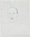 David Hockney, Nathan in Mustique, n.d., ink on paper