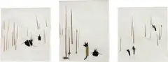 Jon Pylypchuk, Three Works: (i) Untitled (Just Hand Me My Pants); (ii) Untitled (Holy Fuck); (iii) Untitled (Later Bro), 2005, mixed media collage on paper