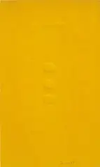 Ovali Gialli by Turi Simeti, 1999, acrylic on shaped paper, sold Apr 2016