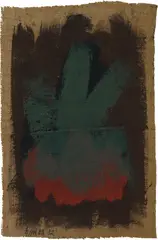 Untitled by Salvatore Emblema, 1982, mixed media on burlap, offered Apr 2016