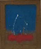 Salvatore Emblema, Untitled, 1979, tinted soil on burlap