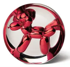 Balloon Dog by Jeff Koons, 1995, porcelain painted in chrome, sold Apr 2016