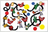Philip Colbert, Splat Game 01, 2016, beads and sequins on canvas