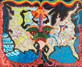 Erik Parker, Untitled (Ants Were Your From Its Where You're At), 2003, oil, felt-tip marker and acrylic on canvas