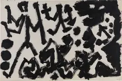 Untitled by A. R. Penck, 1980, oil on canvas, sold Apr 2016
