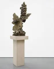 Bryan Hunt, Cairn #IV, 1998, bronze on granite base, granite plinth