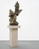 Bryan Hunt, Cairn #IV, 1998, bronze on granite base, granite plinth