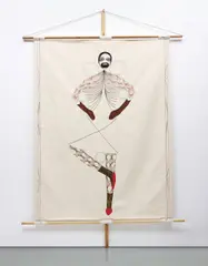 Enrico David, Study for a Mould in the Form of a Processional Banner, 2001, embroidery on canvas