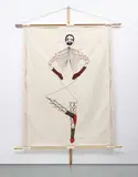 Enrico David, Study for a Mould in the Form of a Processional Banner, 2001, embroidery on canvas