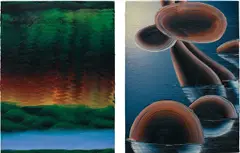 Christian Ward, Two Works: (i) Two Studies (A Rainbow River); (ii) Two Studies (Floating Rocks), 2006, oil on canvas